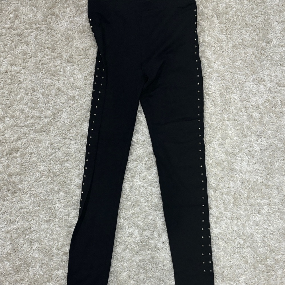 Forever 21 Black Studded Leggings